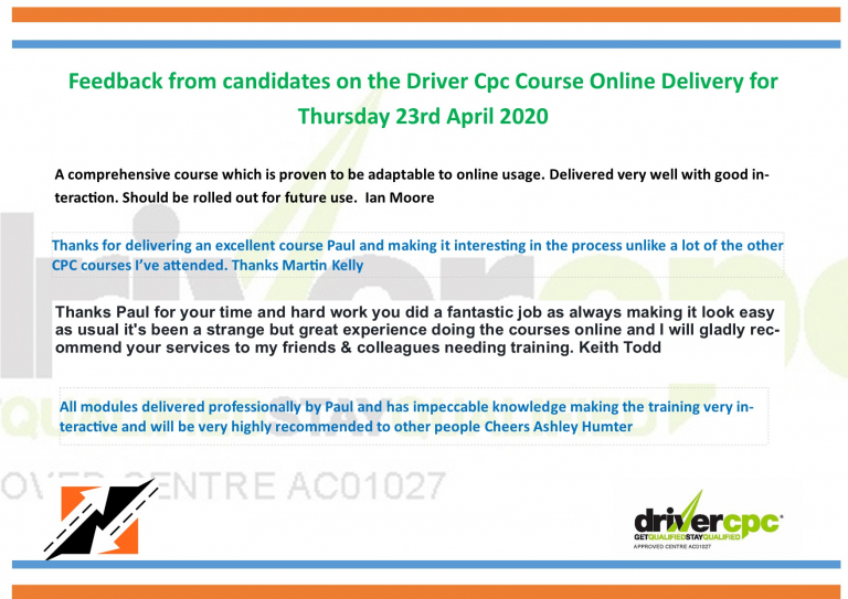 Online Driver CPC Courses Via Video Link Cpc Training Online Driver Cpc   Feedback Thursday 23rd April 2020 768x543 